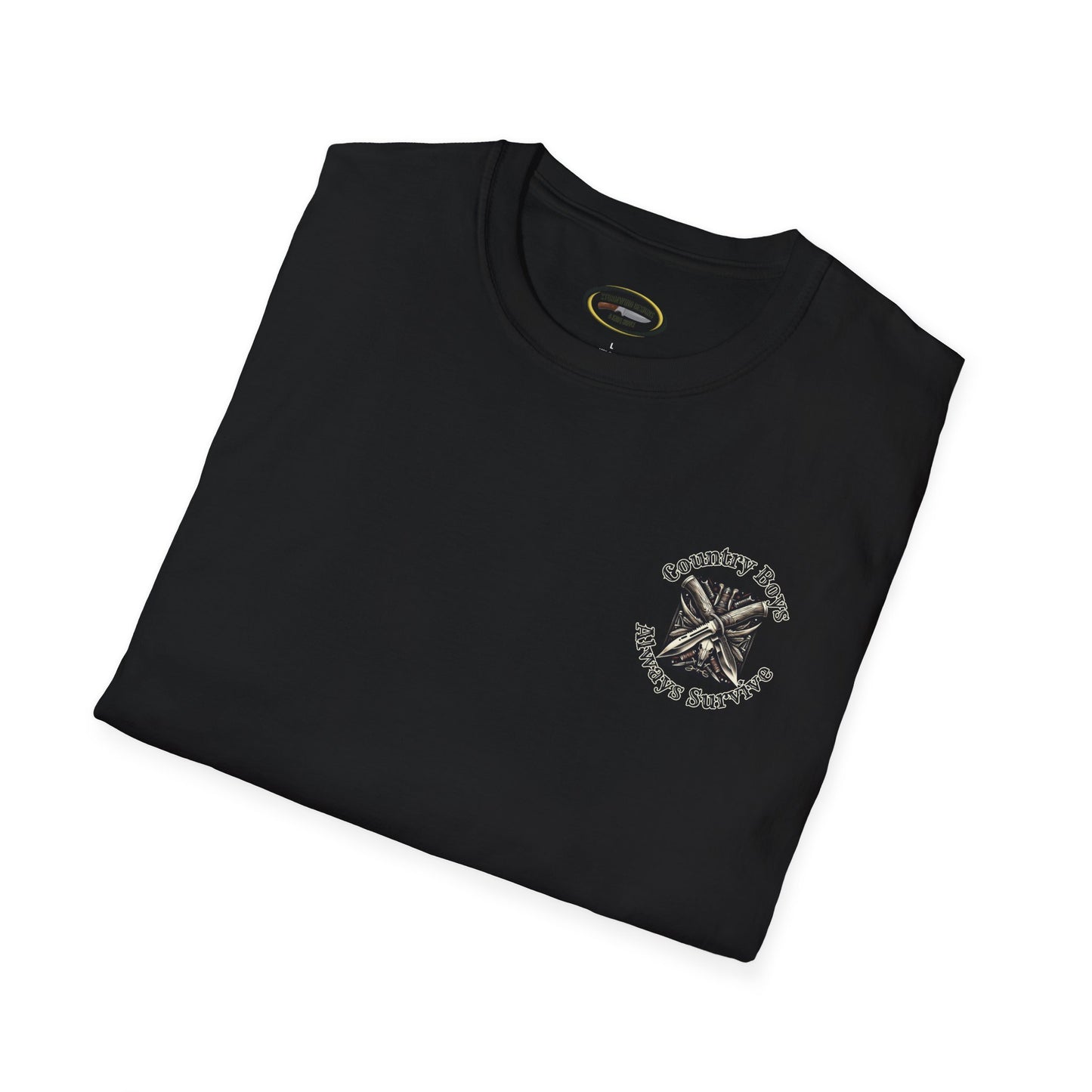Unisex ‘Country Boys Always Survive’ Tee - Soft Ring-Spun Cotton, Durable Twill Tape Shoulders, Ethically Made & Oeko-Tex Certified