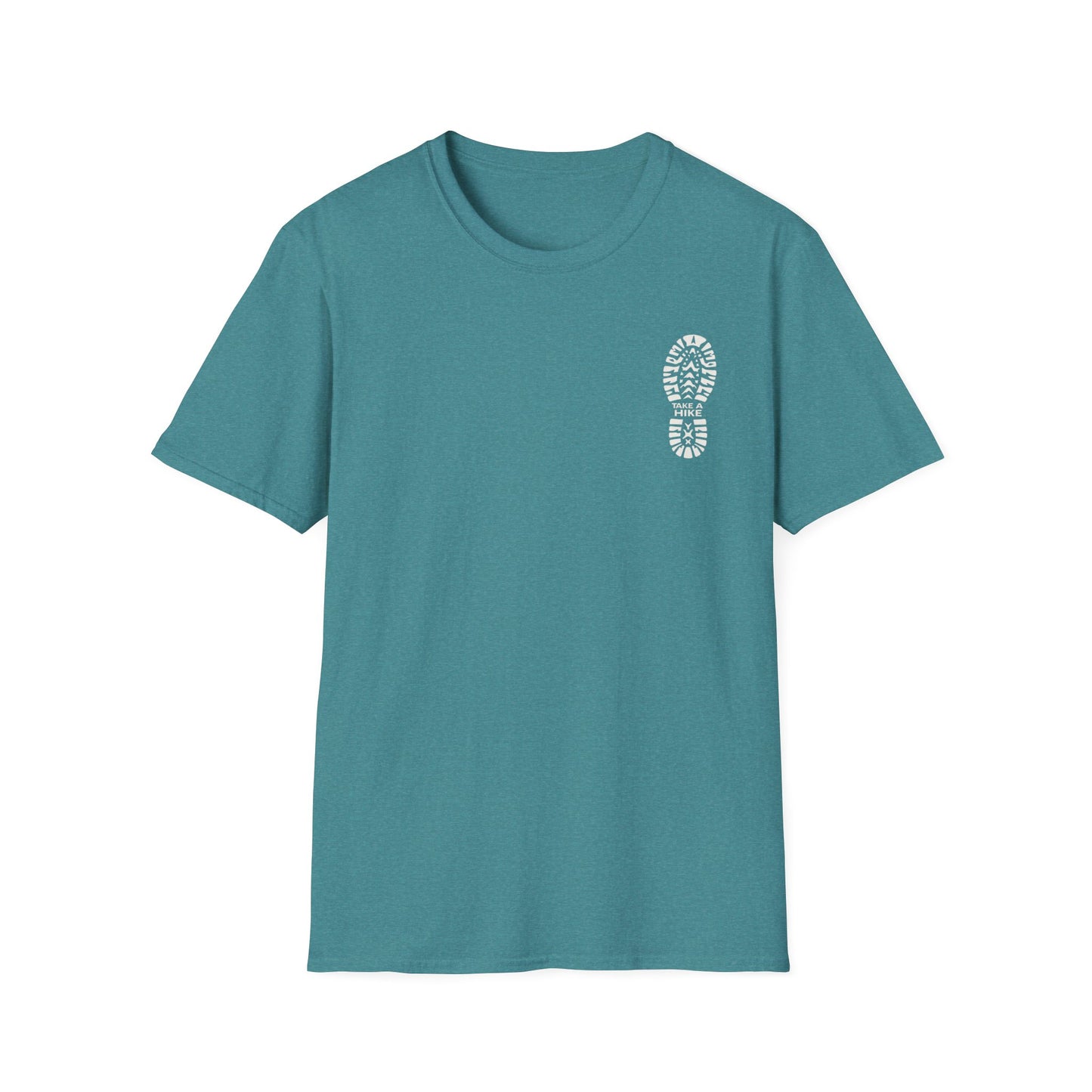Unisex Take a Hike Soft-Style Tee back print- 100% Cotton Comfort with Durable Twill Tape & Ribbed Collar
