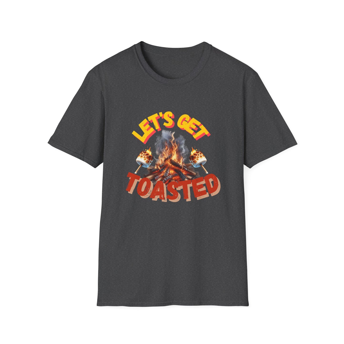 Campfire Wit Tee - lets get toasted - 100% Cotton Comfort | Eco-Friendly Outdoor Adventure Shirt with Humorous Twist