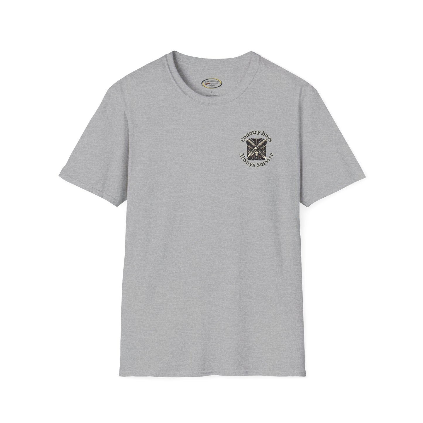 Unisex ‘Country Boys Always Survive’ Tee - Soft Ring-Spun Cotton, Durable Twill Tape Shoulders, Ethically Made & Oeko-Tex Certified