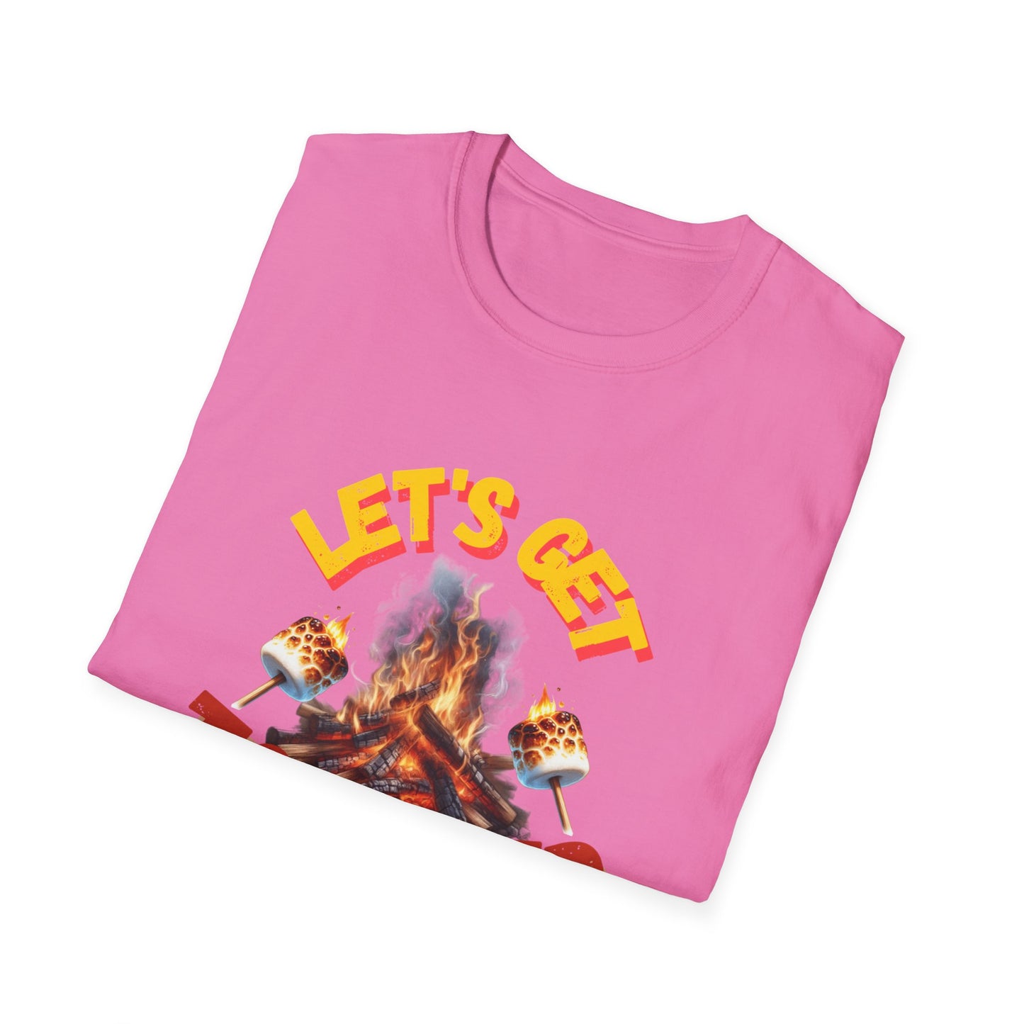 Campfire Wit Tee - lets get toasted - 100% Cotton Comfort | Eco-Friendly Outdoor Adventure Shirt with Humorous Twist