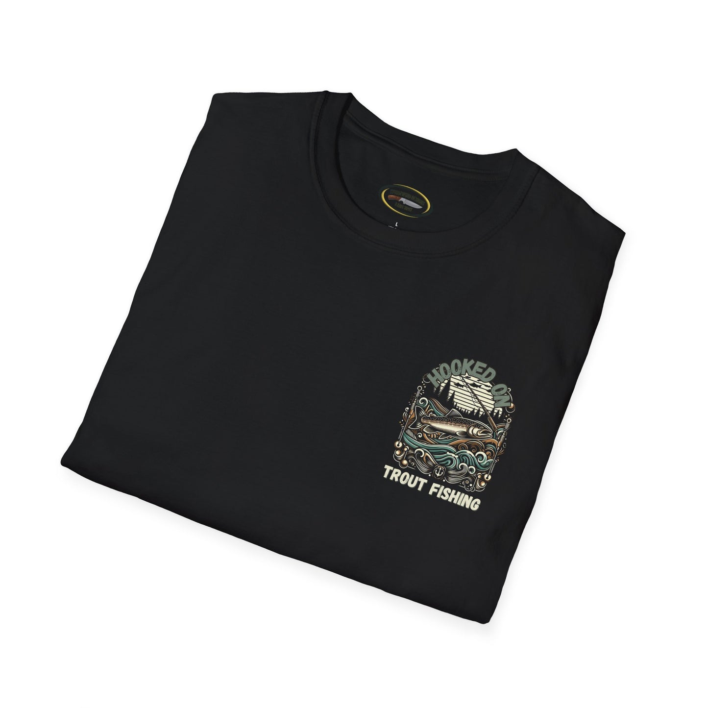 Unisex ‘Hooked on Trout Fishing’ Tee - Soft-Style Comfort | 100% Cotton Crewneck Shirt