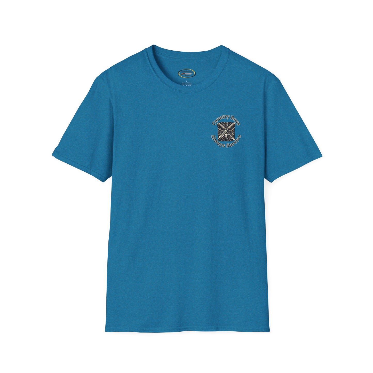 Unisex ‘Country Boys Always Survive’ Tee - Soft Ring-Spun Cotton, Durable Twill Tape Shoulders, Ethically Made & Oeko-Tex Certified
