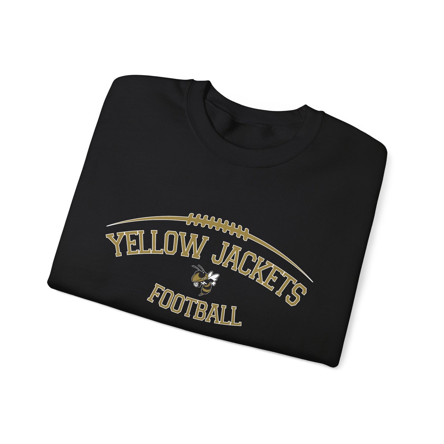 Yellow Jackets Football Crewneck Sweatshirt, Unisex Sports Apparel, Team Spirit Gear, Cozy Game Day Sweatshirt, Fall Fashion