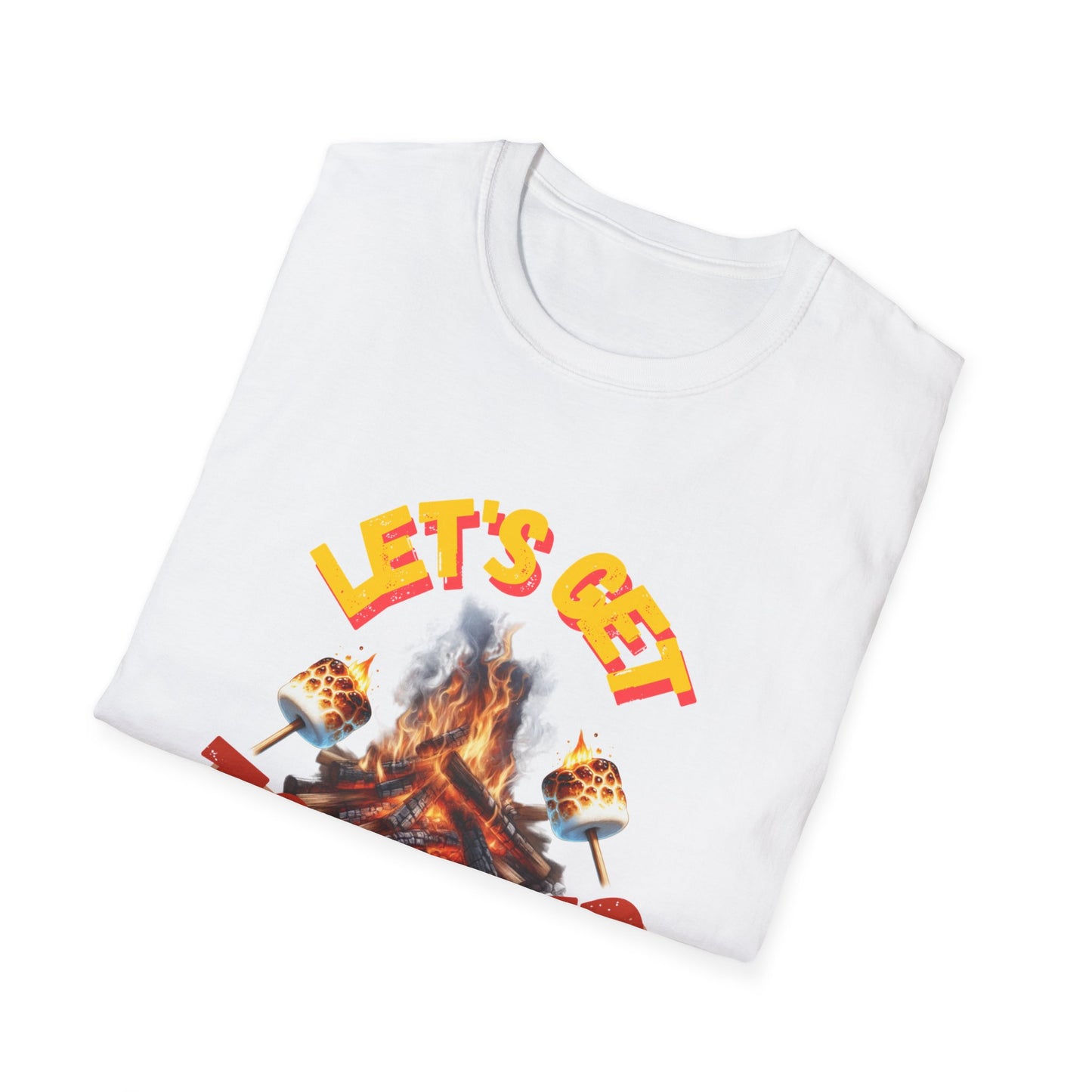Campfire Wit Tee - lets get toasted - 100% Cotton Comfort | Eco-Friendly Outdoor Adventure Shirt with Humorous Twist