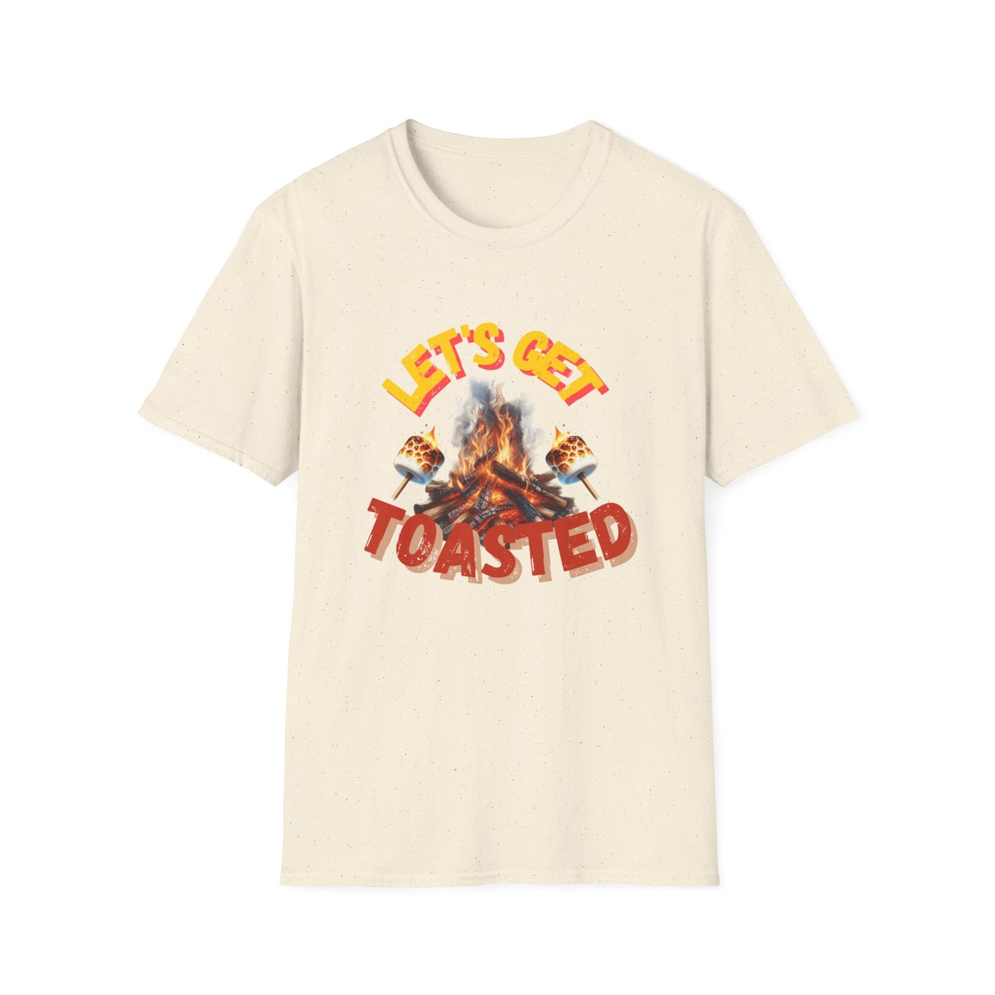 Campfire Wit Tee - lets get toasted - 100% Cotton Comfort | Eco-Friendly Outdoor Adventure Shirt with Humorous Twist