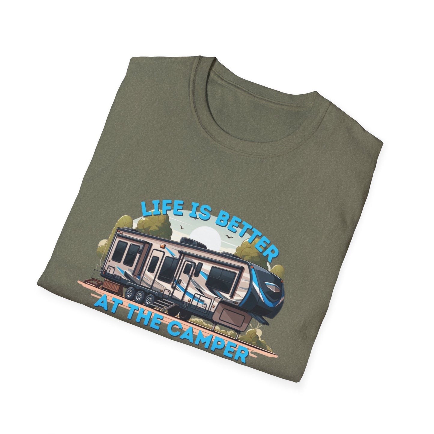 Campers Haven Cotton Tee: Eco-Friendly, Seamless Design, Lightweight Outdoor Comfort