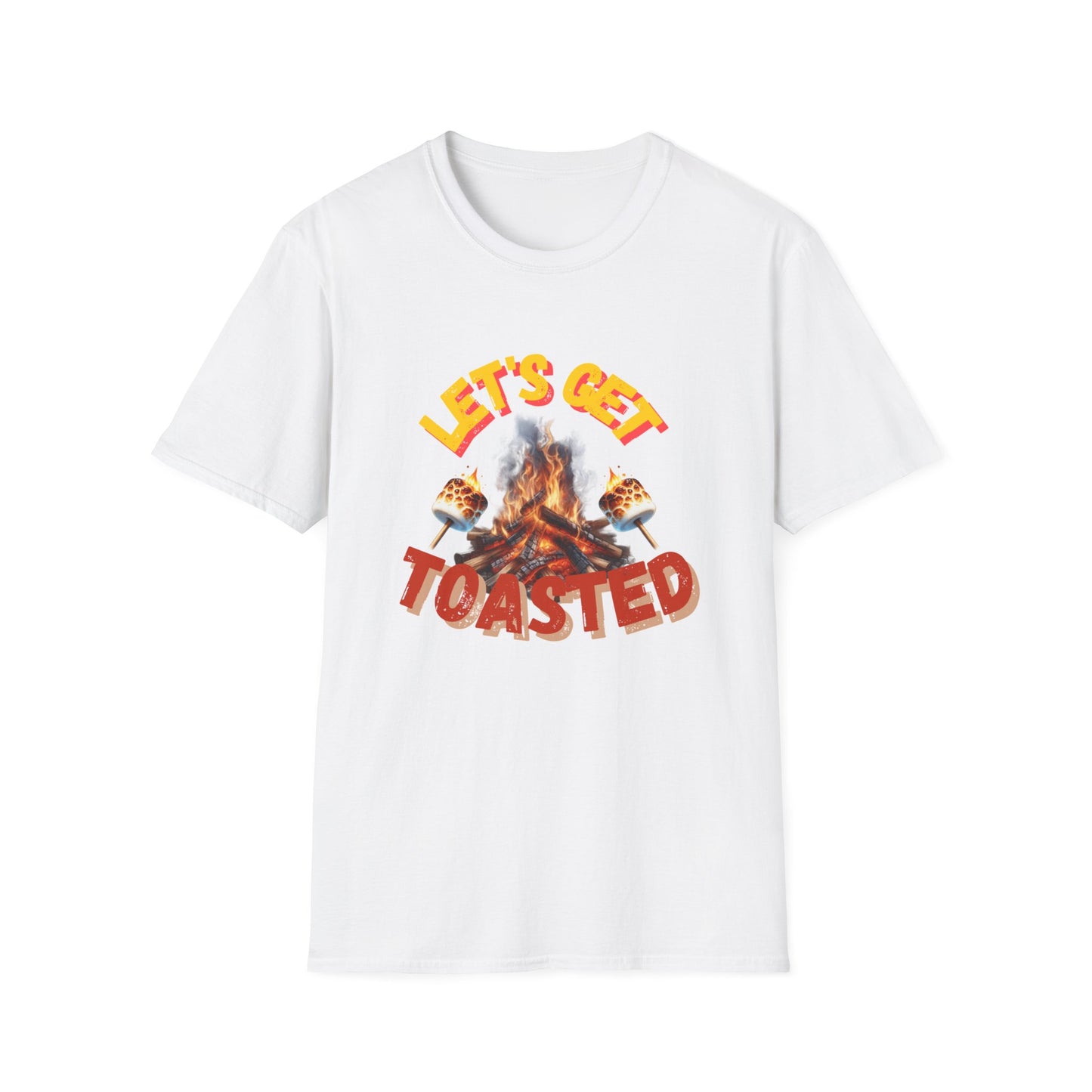 Campfire Wit Tee - lets get toasted - 100% Cotton Comfort | Eco-Friendly Outdoor Adventure Shirt with Humorous Twist