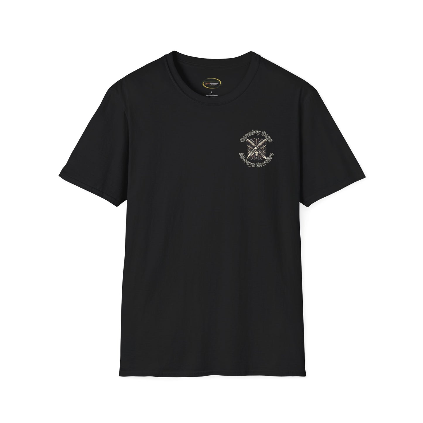 Unisex ‘Country Boys Always Survive’ Tee - Soft Ring-Spun Cotton, Durable Twill Tape Shoulders, Ethically Made & Oeko-Tex Certified