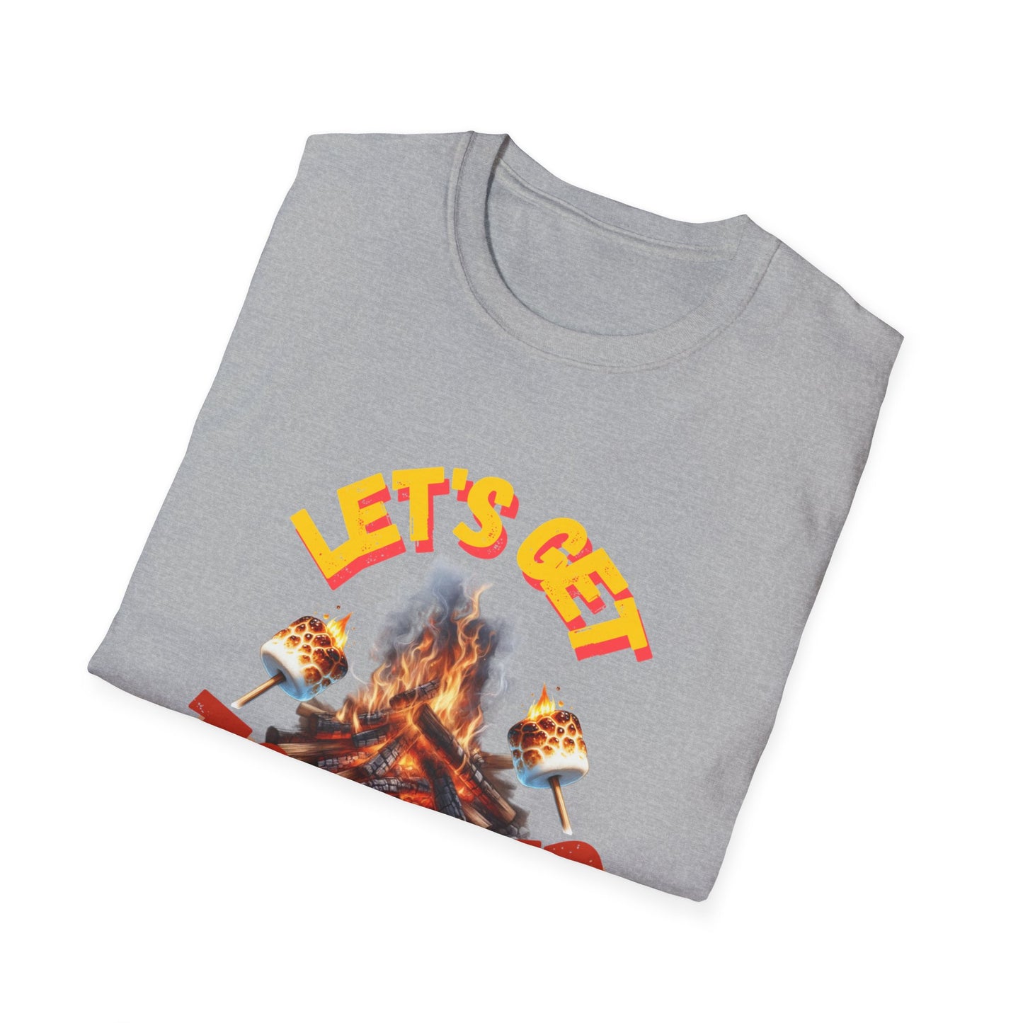 Campfire Wit Tee - lets get toasted - 100% Cotton Comfort | Eco-Friendly Outdoor Adventure Shirt with Humorous Twist