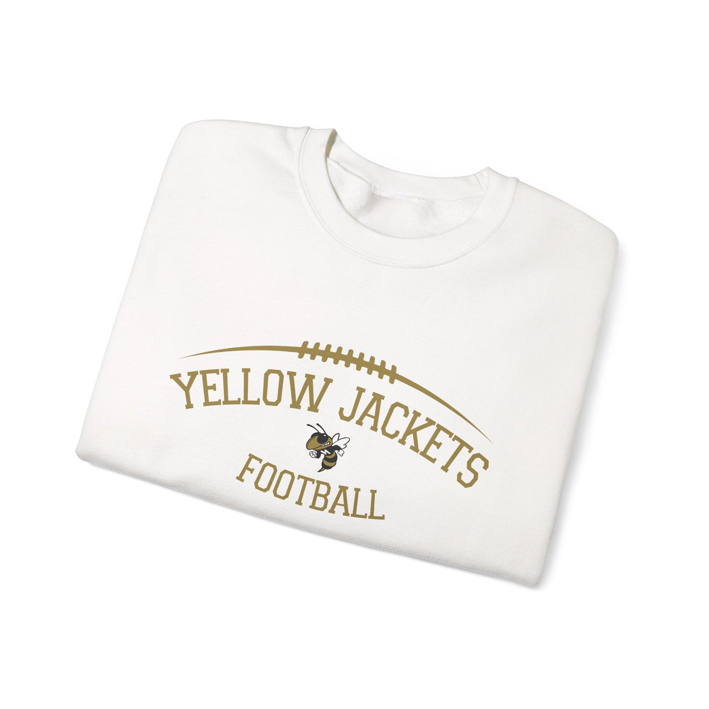 Yellow Jackets Football Crewneck Sweatshirt, Unisex Sports Apparel, Team Spirit Gear, Cozy Game Day Sweatshirt, Fall Fashion