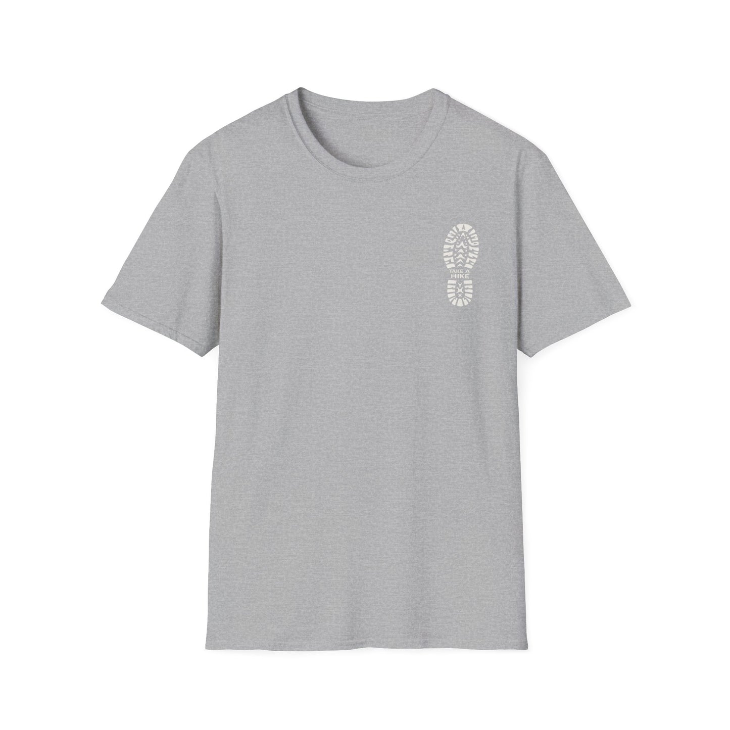 Unisex Take a Hike Soft-Style Tee back print- 100% Cotton Comfort with Durable Twill Tape & Ribbed Collar