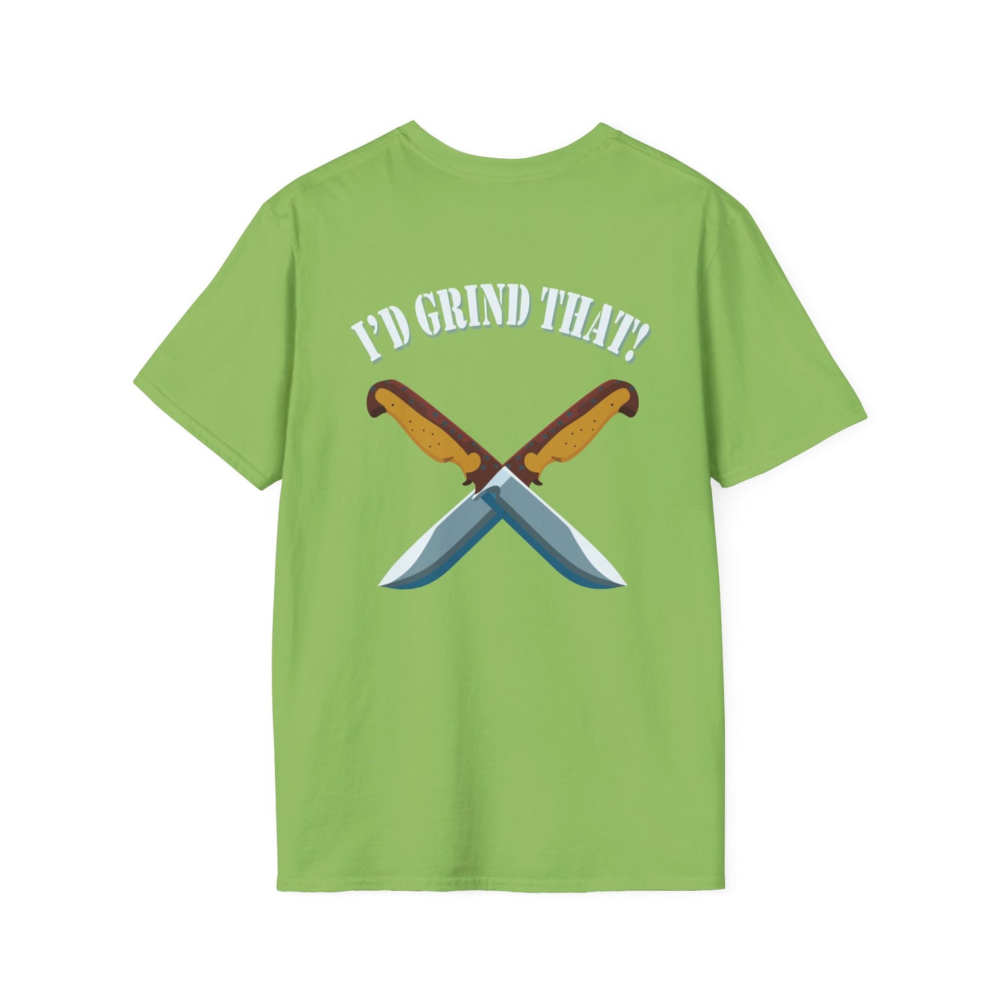 I’d Grind That Unisex T-Shirt - Soft Cotton Knife Enthusiast Tee, Durable Crew Neck, Ethically Made