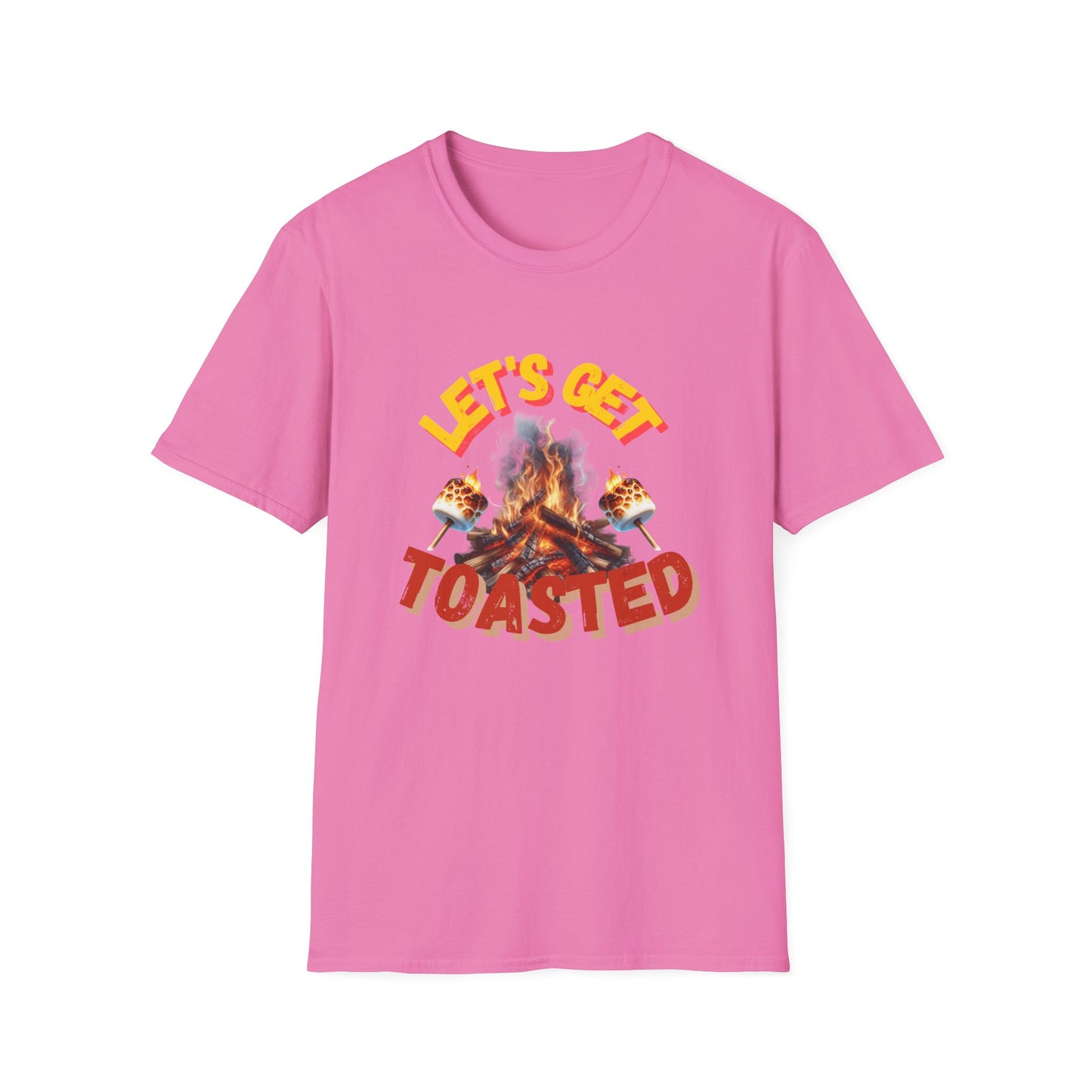 Campfire Wit Tee - lets get toasted - 100% Cotton Comfort | Eco-Friendly Outdoor Adventure Shirt with Humorous Twist