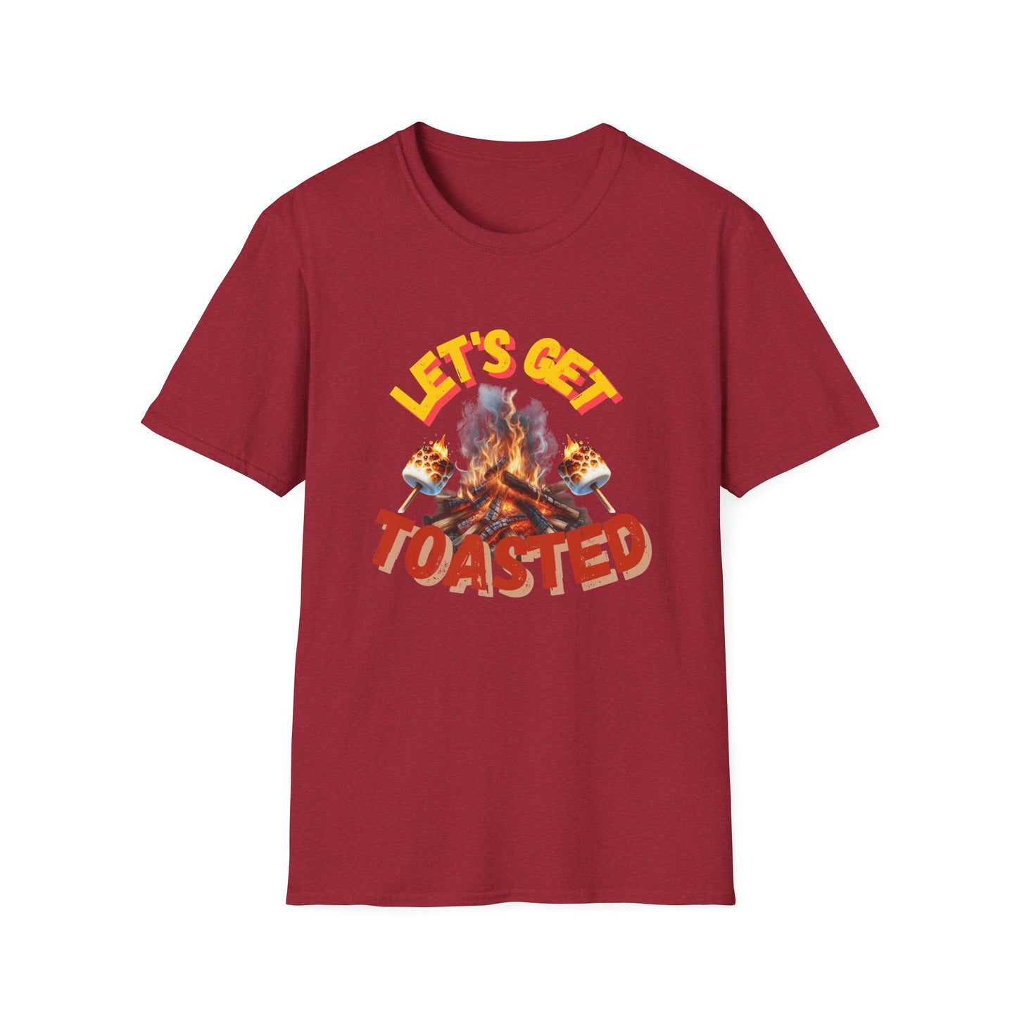 Campfire Wit Tee - lets get toasted - 100% Cotton Comfort | Eco-Friendly Outdoor Adventure Shirt with Humorous Twist