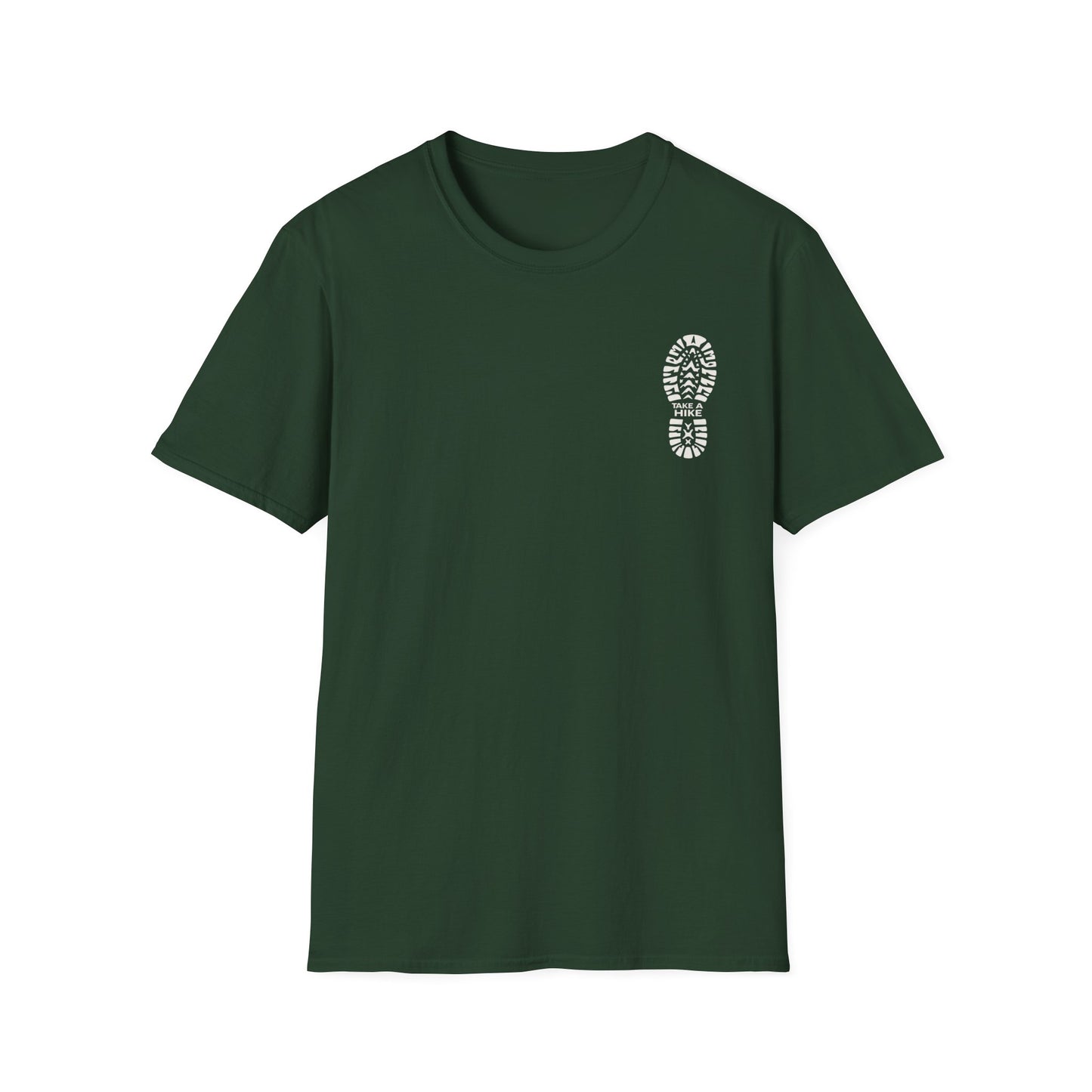 Unisex Take a Hike Soft-Style Tee back print- 100% Cotton Comfort with Durable Twill Tape & Ribbed Collar