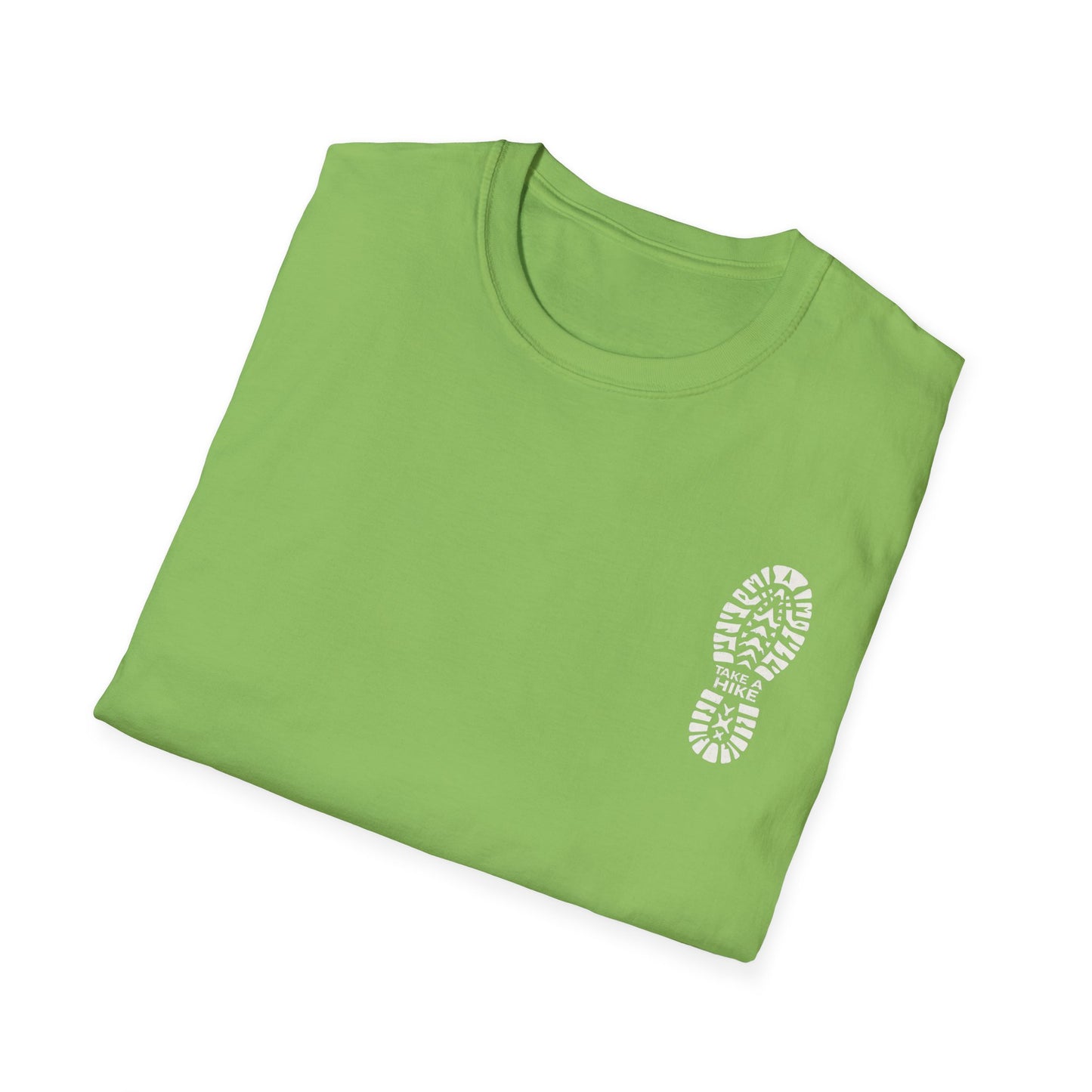 Unisex Take a Hike Soft-Style Tee back print- 100% Cotton Comfort with Durable Twill Tape & Ribbed Collar