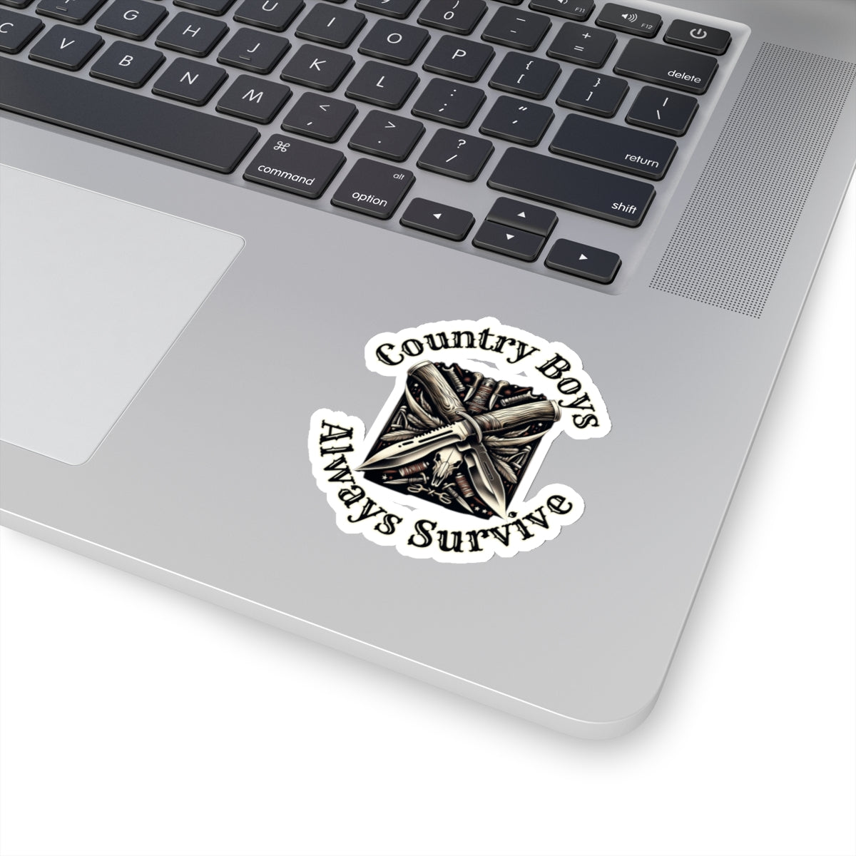 Rugged Resilience Decals - Country Boys Always Survive Vinyl Stickers - Durable, Glossy Finish, Multiple Sizes - Perfect for Indoor Use