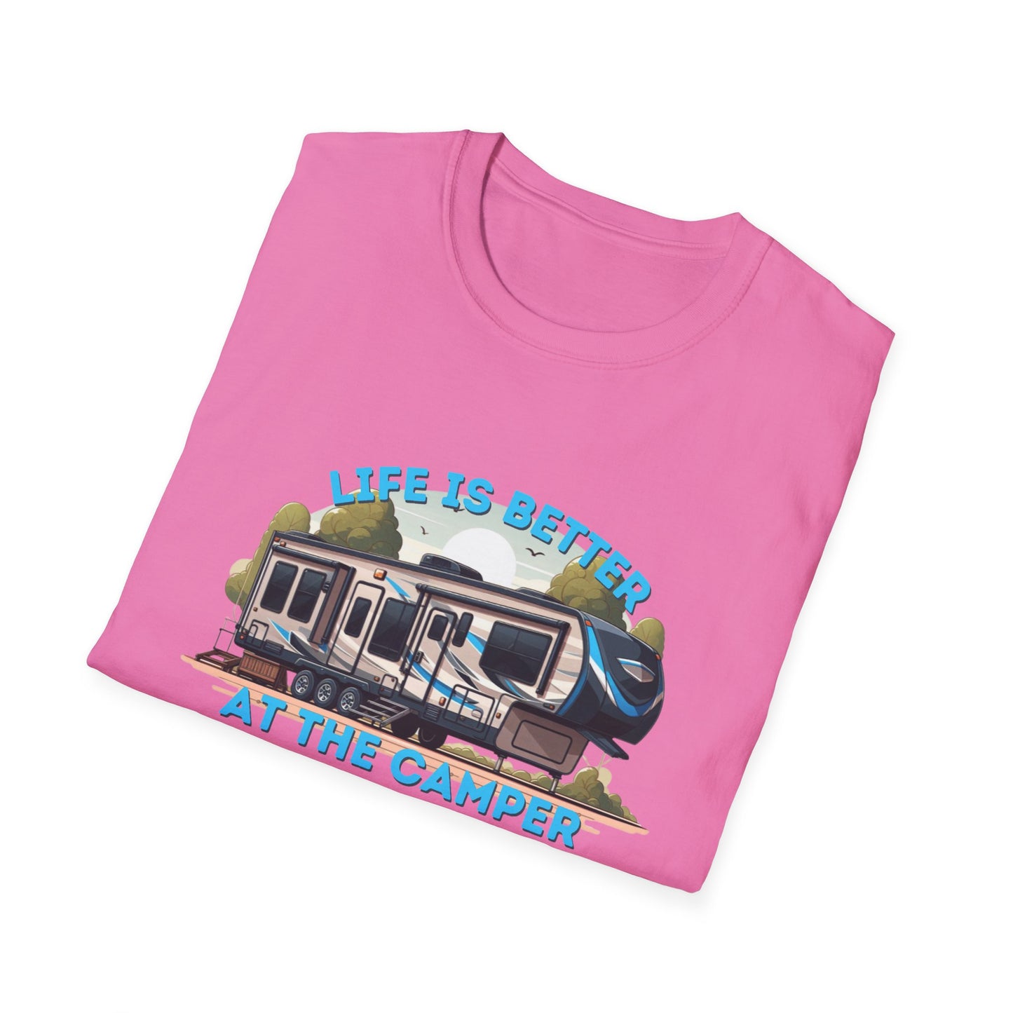 Campers Haven Cotton Tee: Eco-Friendly, Seamless Design, Lightweight Outdoor Comfort