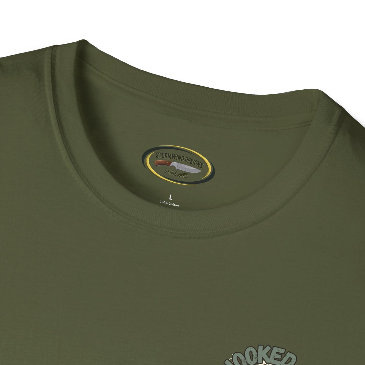 Unisex ‘Hooked on Trout Fishing’ Tee - Soft-Style Comfort | 100% Cotton Crewneck Shirt