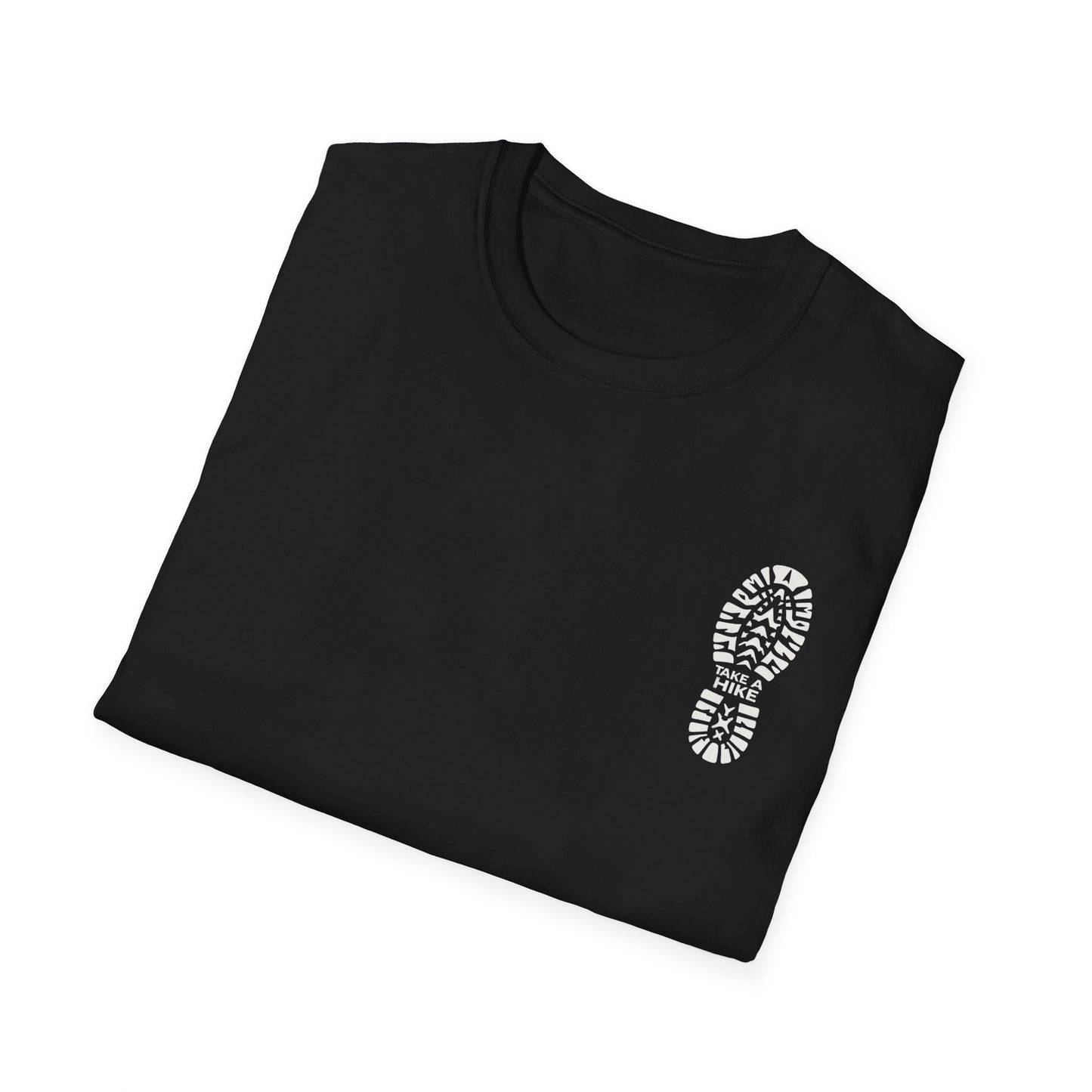 Unisex Take a Hike Soft-Style Tee back print- 100% Cotton Comfort with Durable Twill Tape & Ribbed Collar