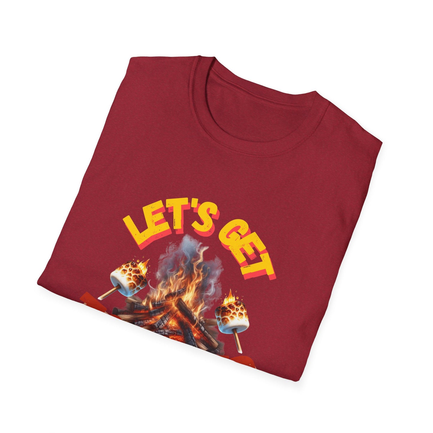 Campfire Wit Tee - lets get toasted - 100% Cotton Comfort | Eco-Friendly Outdoor Adventure Shirt with Humorous Twist