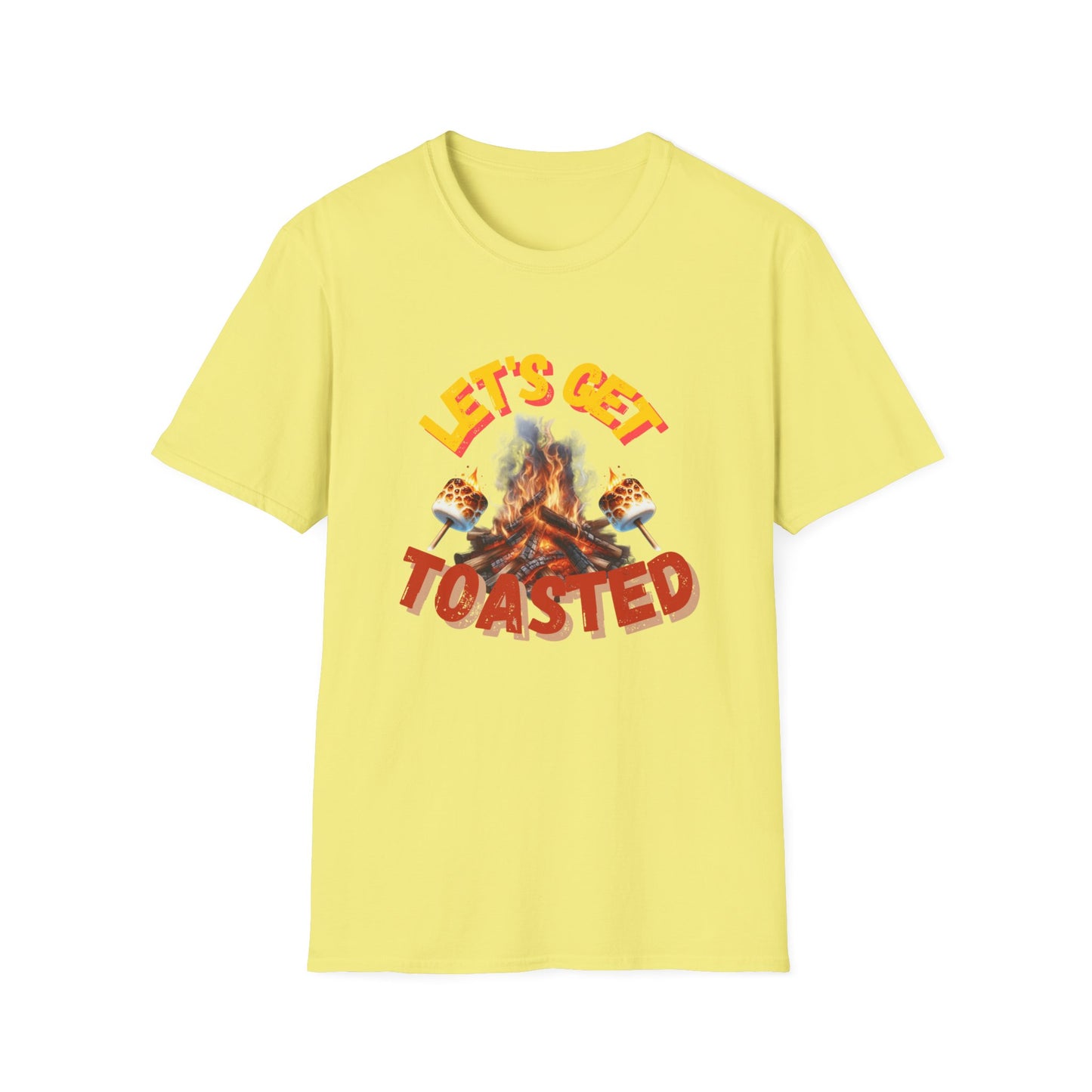 Campfire Wit Tee - lets get toasted - 100% Cotton Comfort | Eco-Friendly Outdoor Adventure Shirt with Humorous Twist