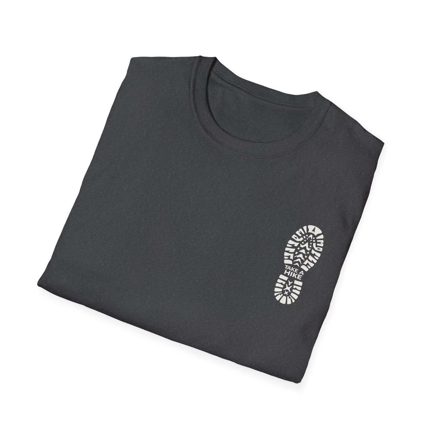 Unisex Take a Hike Soft-Style Tee back print- 100% Cotton Comfort with Durable Twill Tape & Ribbed Collar