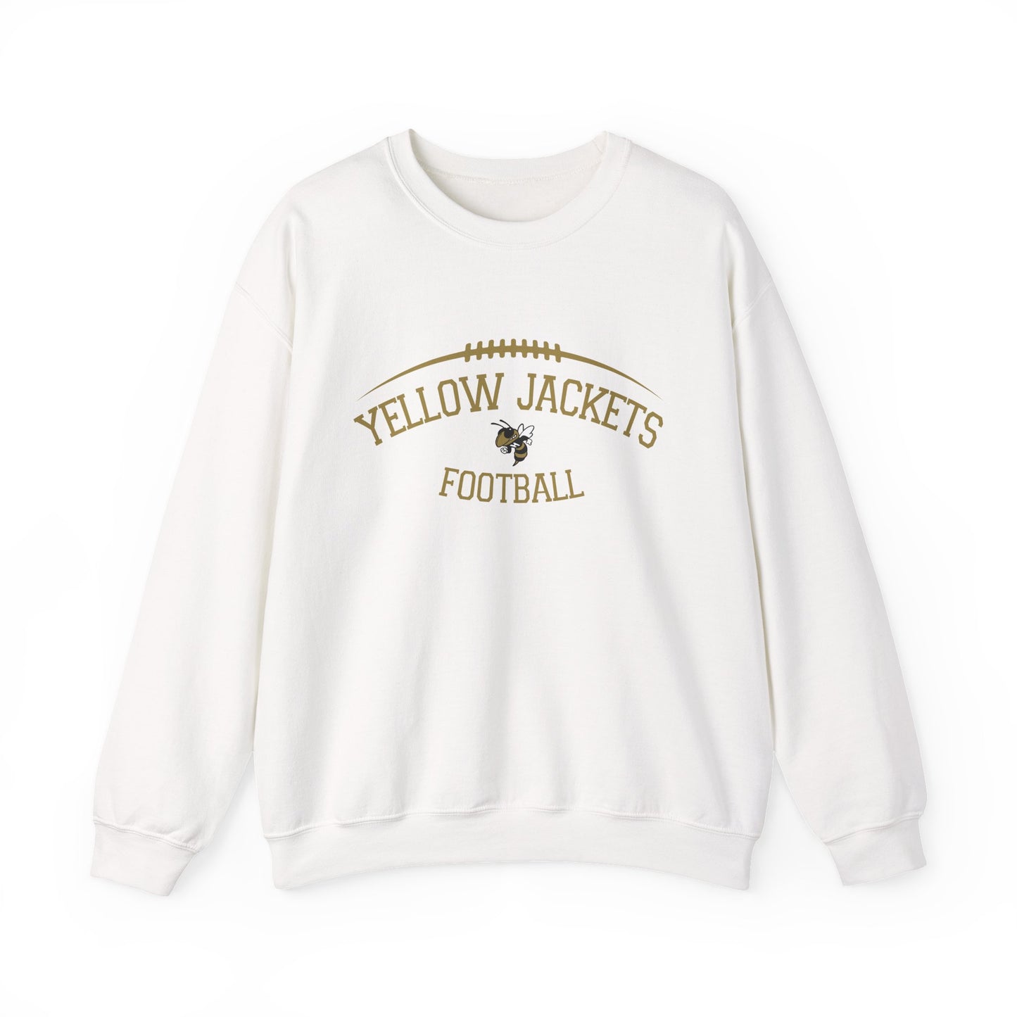 Yellow Jackets Football Crewneck Sweatshirt, Unisex Sports Apparel, Team Spirit Gear, Cozy Game Day Sweatshirt, Fall Fashion