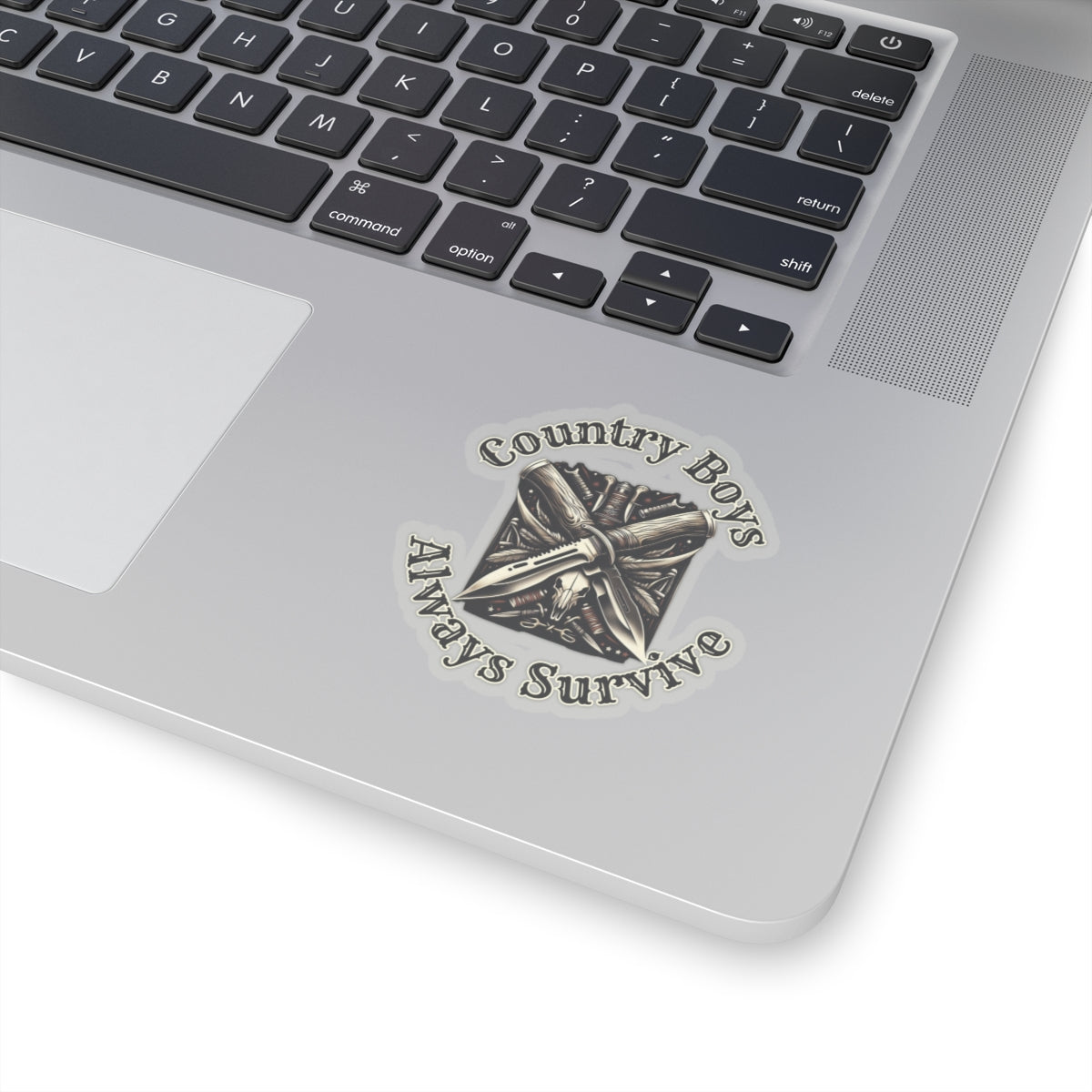Rugged Resilience Decals - Country Boys Always Survive Vinyl Stickers - Durable, Glossy Finish, Multiple Sizes - Perfect for Indoor Use