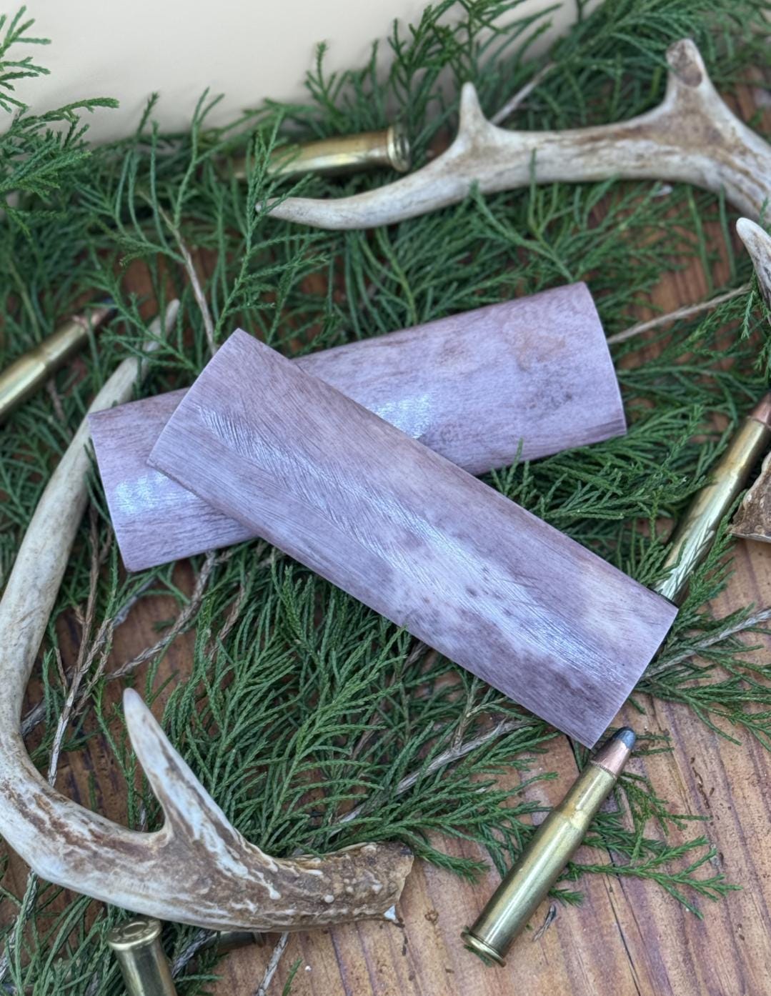 Premium camel bone knife handle scale pair | 5x1.5x1/4 | | high quality dyed red/brown bone knife making materials | luxury imported scales