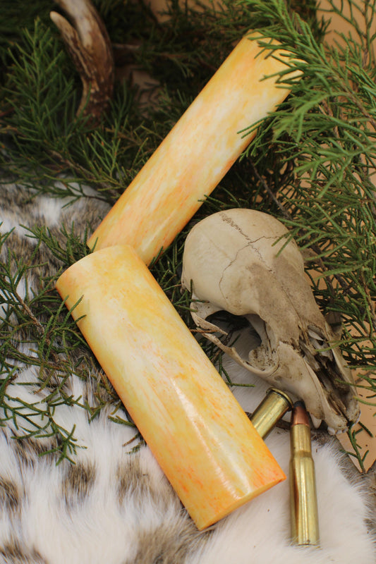 Premium camel bone knife handle scale pair | 5x1.5x1/4 | | high quality aged bone knife making materials. Luxury imported crafting supplies