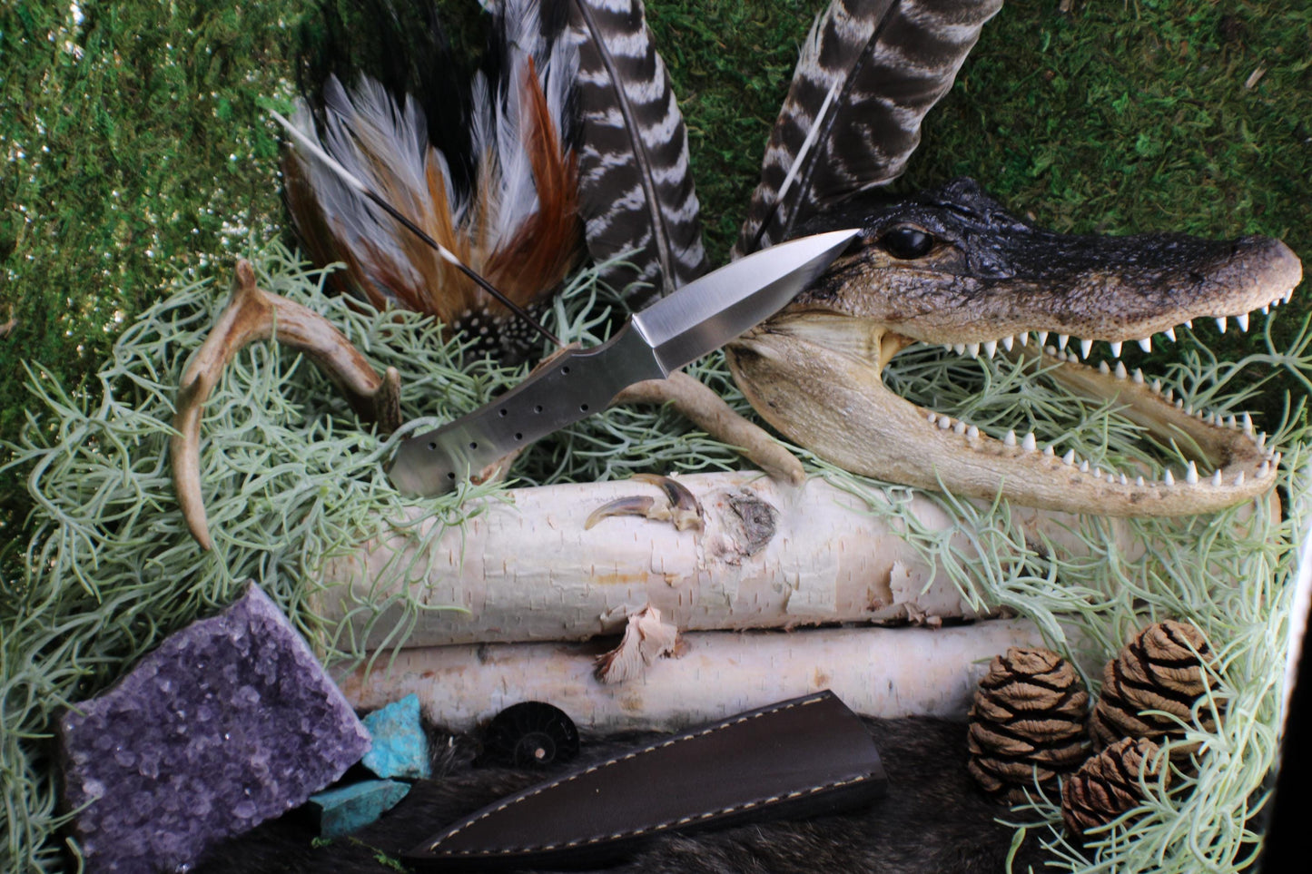 S2 - Boot Dagger Blade Blank with Sheath. 440c stainless steel