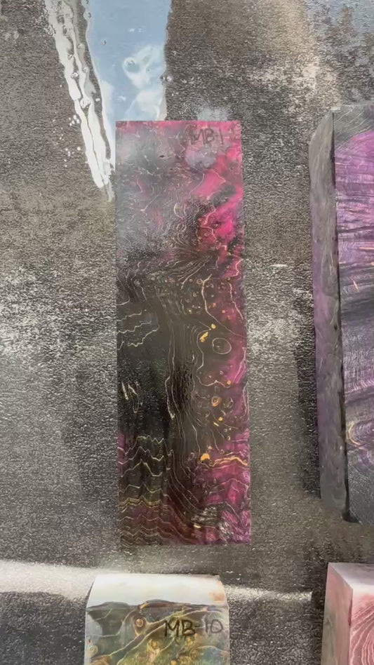 Maple Burl Blocks Stabilized and dyed