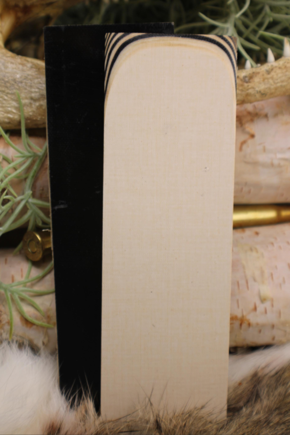 White and black micarta 6.25 x 2 x 1/4 inch