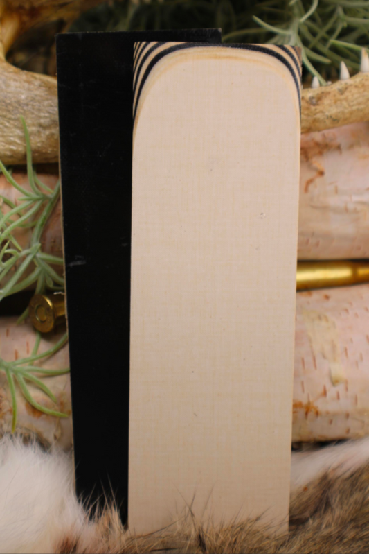 White and black micarta 6.25 x 2 x 1/4 inch