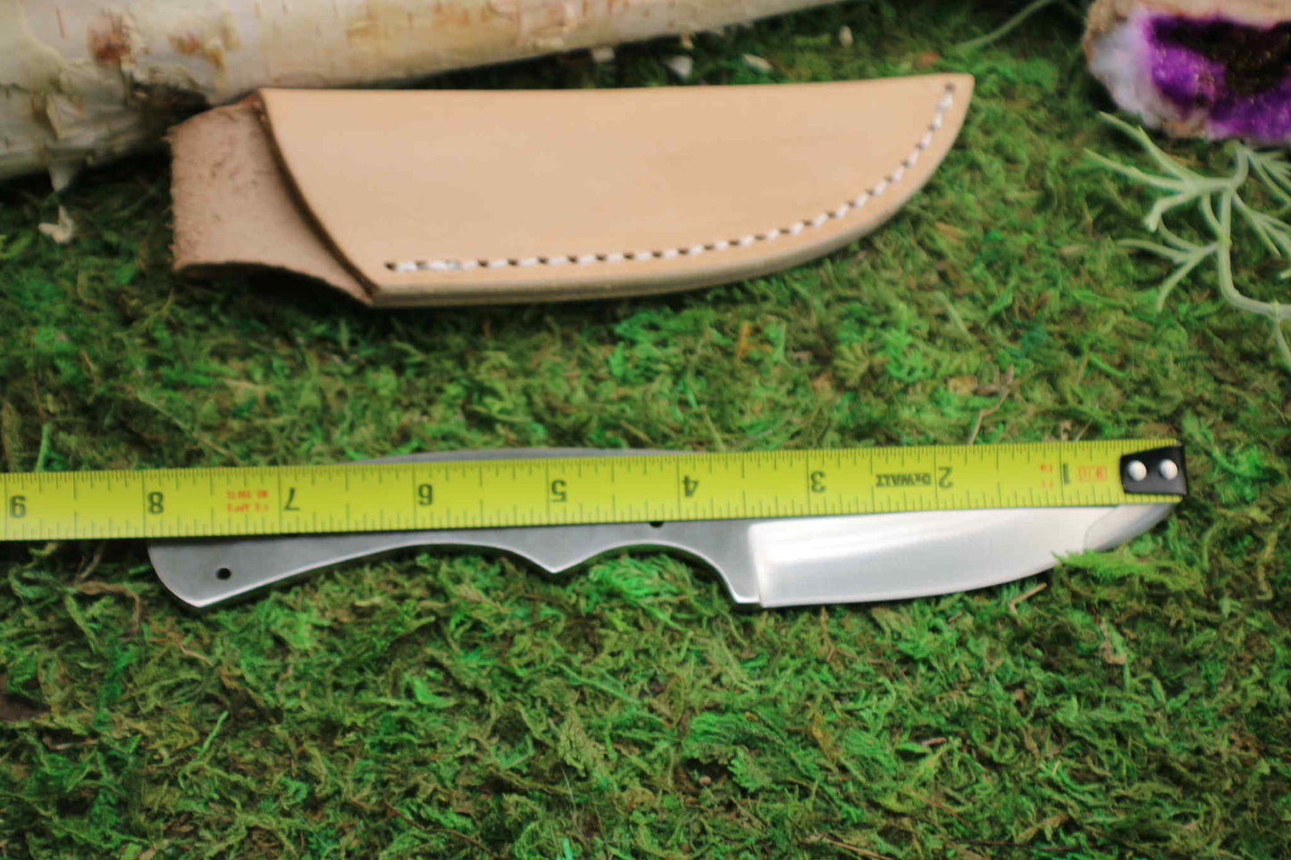 S4 - The Stormwind Skinner - Harpoon Point Blade Blank with Sheath. 440c stainless steel