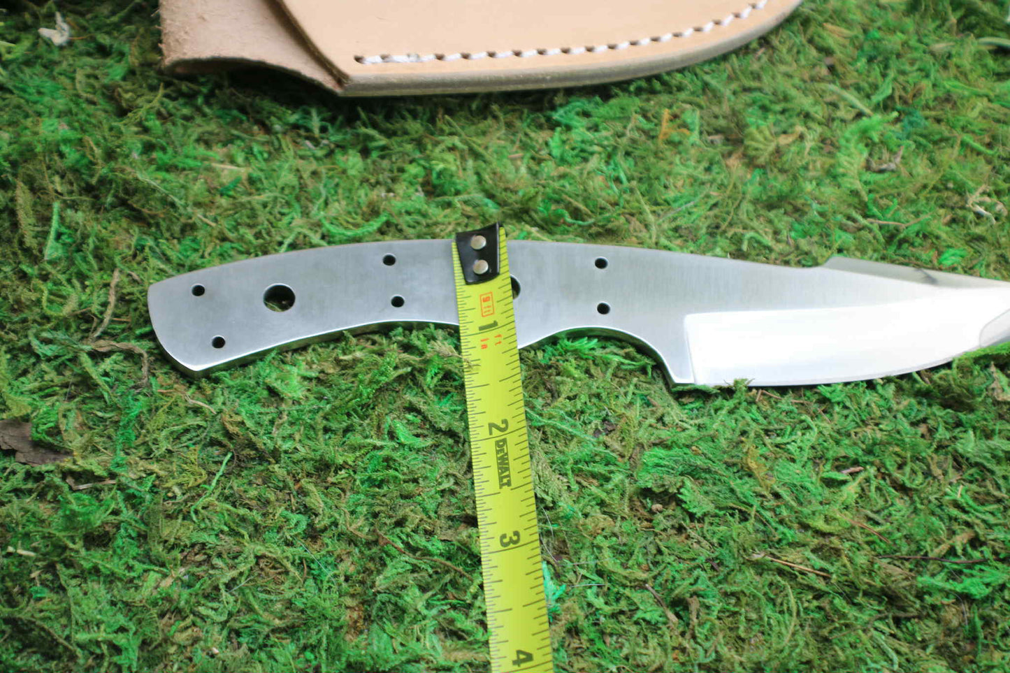 S4 - The Stormwind Skinner - Harpoon Point Blade Blank with Sheath. 440c stainless steel