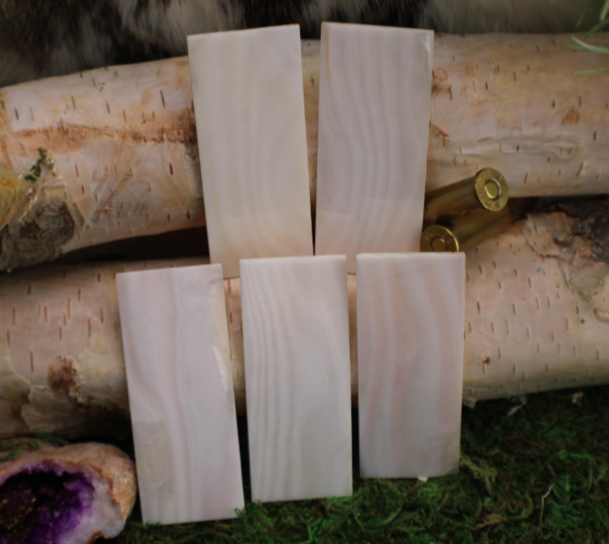 Mother of pearl knife scale or inlay material 1 x 3 x 1/16 inch