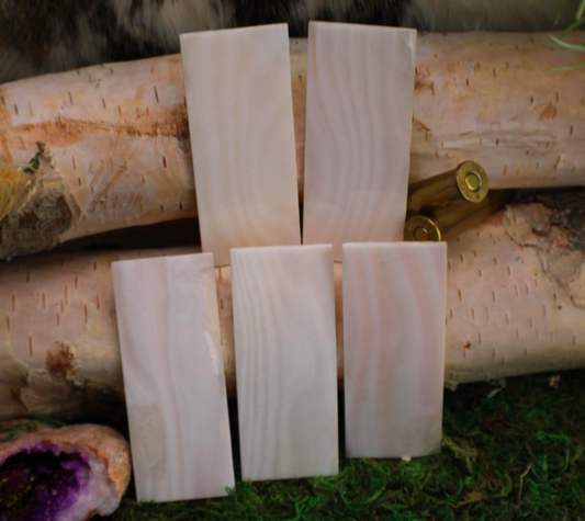 Mother of pearl knife scale or inlay material 1 x 3 x 1/16 inch