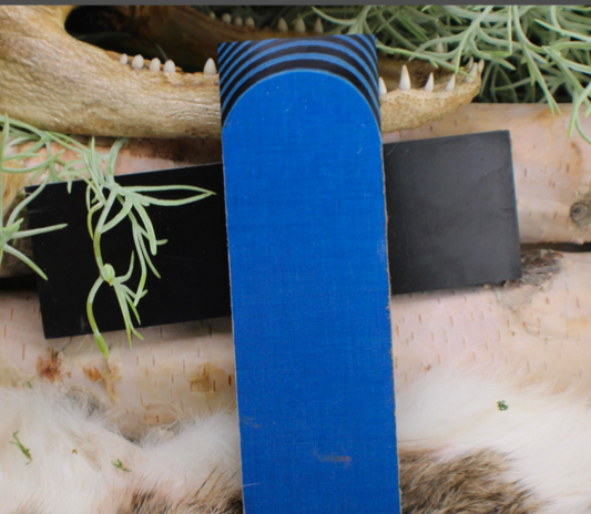 Blue and black micarta 6.25 x 2 x 1/4 inch