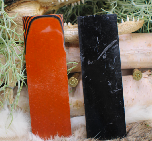 Burnt Orange and black G10 6.25 x 2 x 1/4 inch