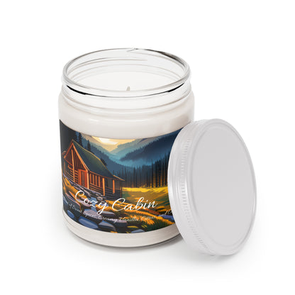 Cozy Cabin Candle - Warm Brown Sugar & Cinnamon, Sweet Vanilla, Citrus Zest, Cedar Musk Scented, 9oz