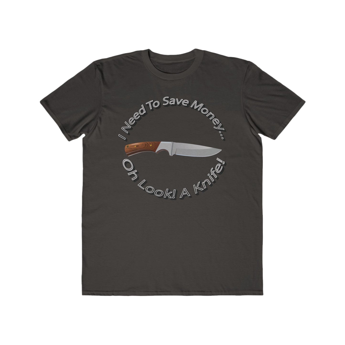 Mens Humor Tee - Save Money or Buy a Knife? - 100% Cotton Lightweight Shirt