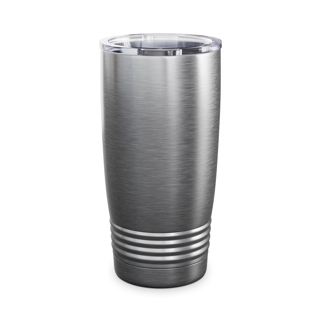 Rustic 20oz Deer & Knife Insulated Tumbler - The Woods Are Calling - Stainless Steel Travel Mug with Lid