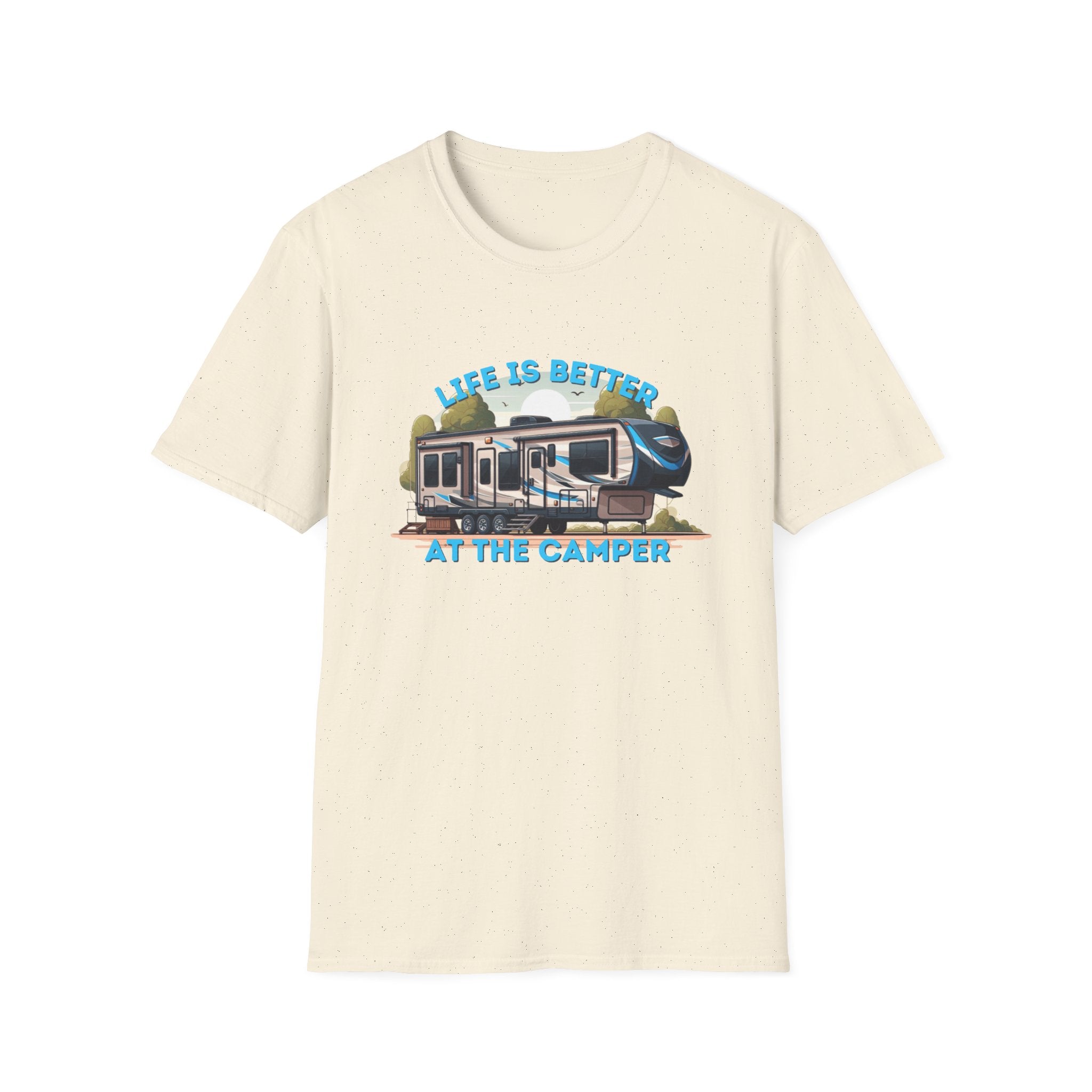 Campers Haven Cotton Tee: Eco-Friendly, Seamless Design, Lightweight Outdoor Comfort