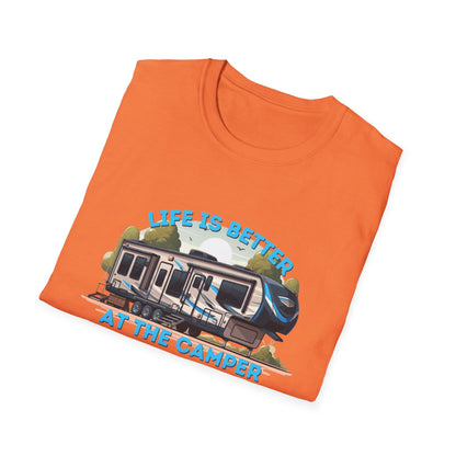 Campers Haven Cotton Tee: Eco-Friendly, Seamless Design, Lightweight Outdoor Comfort