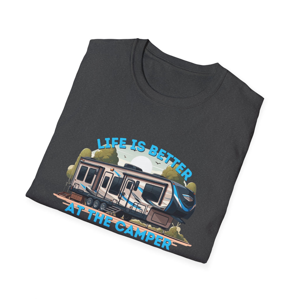 Campers Haven Cotton Tee: Eco-Friendly, Seamless Design, Lightweight Outdoor Comfort