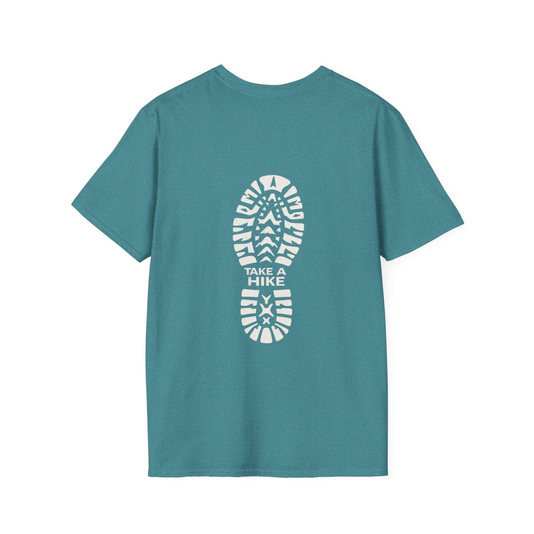 Unisex Take a Hike Soft-Style Tee back print- 100% Cotton Comfort with Durable Twill Tape & Ribbed Collar