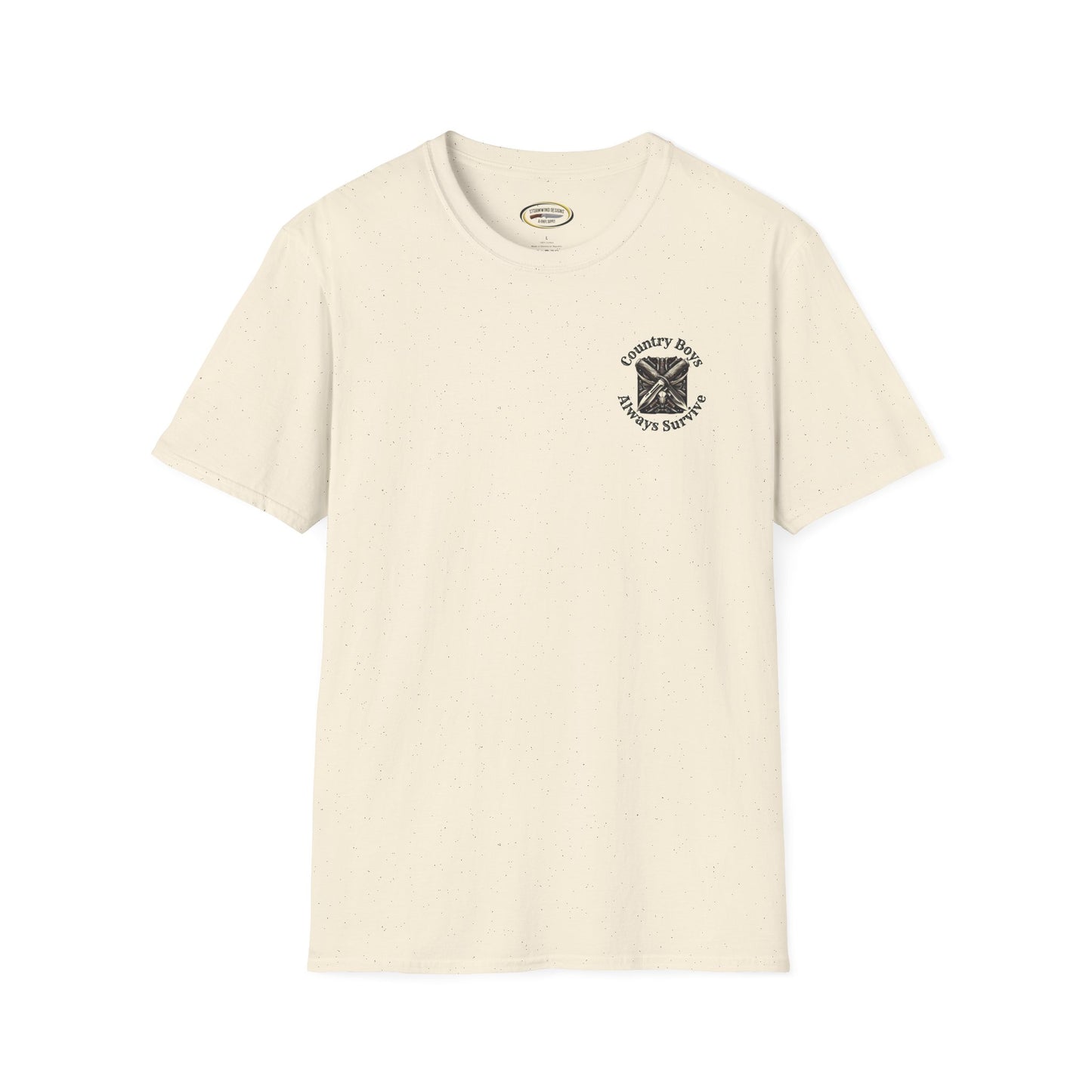 Unisex ‘Country Boys Always Survive’ Tee - Soft Ring-Spun Cotton, Durable Twill Tape Shoulders, Ethically Made & Oeko-Tex Certified